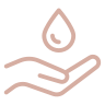 hand with water droplet